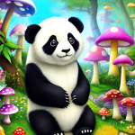AI panda created with AI generative art tool Dream